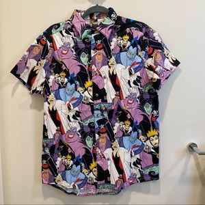 Cakeworthy Disney villains unisex button up shirt